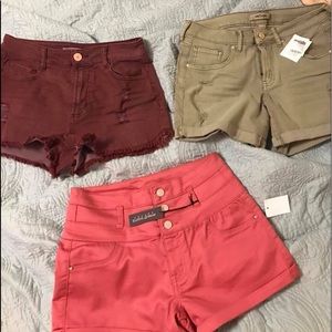 3 pairs of charlotte ruuse shorts.